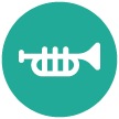 Music-Horn-Icon-Green